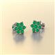 2 - Amora Emerald Flower Earrings 