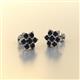 2 - Amora Black Diamond Flower Earrings 