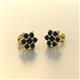 2 - Amora Black Diamond Flower Earrings 