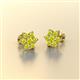 2 - Amora Yellow Diamond Flower Earrings 
