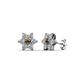 1 - Amora Smoky Quartz and Diamond Flower Earrings 