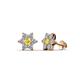 1 - Amora Yellow Sapphire and Lab Grown Diamond Flower Earrings 