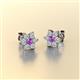 2 - Amora Amethyst and Diamond Flower Earrings 