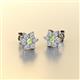 2 - Amora Peridot and Diamond Flower Earrings 