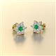 2 - Amora Emerald and Diamond Flower Earrings 