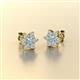 2 - Amora Aquamarine and Diamond Flower Earrings 