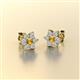 2 - Amora Citrine and Lab Grown Diamond Flower Earrings 