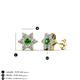 3 - Amora Green Garnet and Diamond Flower Earrings 
