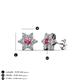 3 - Amora Pink Tourmaline and Diamond Flower Earrings 