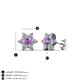 3 - Amora Amethyst and Diamond Flower Earrings 