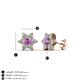 Amora Amethyst and Diamond Flower Earrings 