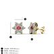 3 - Amora Rhodolite Garnet and Diamond Flower Earrings 
