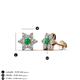 3 - Amora Emerald and Diamond Flower Earrings 