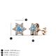 3 - Amora Blue Topaz and Diamond Flower Earrings 