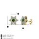 3 - Amora Diamond and Lab Created Alexandrite Flower Earrings 