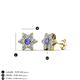 Amora Tanzanite and Lab Grown Diamond Flower Earrings 