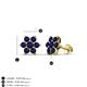 3 - Amora Blue Sapphire Flower Earrings 