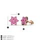 3 - Amora Pink Sapphire Flower Earrings 