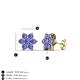 3 - Amora Tanzanite Flower Earrings 