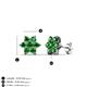 3 - Amora Green Garnet Flower Earrings 