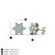 3 - Amora Aquamarine Flower Earrings 