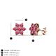 3 - Amora Pink Tourmaline Flower Earrings 