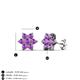 3 - Amora Amethyst Flower Earrings 