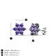 3 - Amora Iolite Flower Earrings 