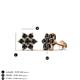 3 - Amora Black Diamond Flower Earrings 