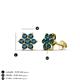 3 - Amora Blue Diamond Flower Earrings 