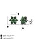 3 - Amora Lab Created Alexandrite Flower Earrings 