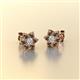 2 - Amora Diamond and Smoky Quartz Flower Earrings 