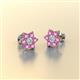 2 - Amora Diamond and Pink Sapphire Flower Earrings 