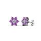 1 - Amora Diamond and Amethyst Flower Earrings 