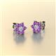 2 - Amora Diamond and Amethyst Flower Earrings 