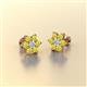 2 - Amora Diamond and Yellow Sapphire Flower Earrings 