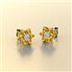 2 - Amora Lab Grown Diamond and Citrine Flower Earrings 