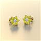2 - Amora Yellow and White Yellow Diamond Flower Earrings 