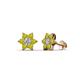 1 - Amora Yellow and White Yellow Diamond Flower Earrings 