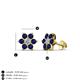 3 - Amora Diamond and Blue Sapphire Flower Earrings 