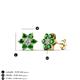 3 - Amora Diamond and Green Garnet Flower Earrings 