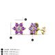 3 - Amora Diamond and Amethyst Flower Earrings 