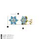 3 - Amora Diamond and Blue Topaz Flower Earrings 