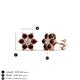 3 - Amora Diamond and Red Garnet Flower Earrings 