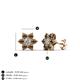 3 - Amora Diamond and Smoky Quartz Flower Earrings 