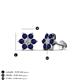 3 - Amora Diamond and Blue Sapphire Flower Earrings 