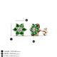 3 - Amora Diamond and Green Garnet Flower Earrings 