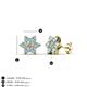 3 - Amora Diamond and Aquamarine Flower Earrings 