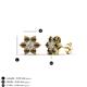 3 - Amora Diamond and Smoky Quartz Flower Earrings 