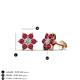 3 - Amora Diamond and Ruby Flower Earrings 